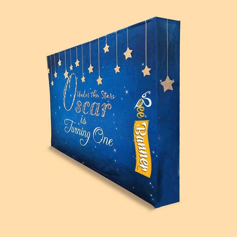 "Fabric Pop Up Media Wall with Frame - Elevate Your Visual Impact - Product Image"