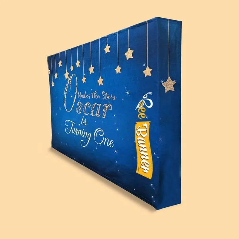 "Fabric Pop Up Media Wall with Frame - Elevate Your Visual Impact - Product Image"