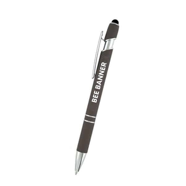 : "Engraved Alpha SoftTouch Pen with Stylus® - Elegance and Functionality - Product Image"