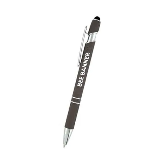 : "Engraved Alpha SoftTouch Pen with Stylus® - Elegance and Functionality - Product Image"