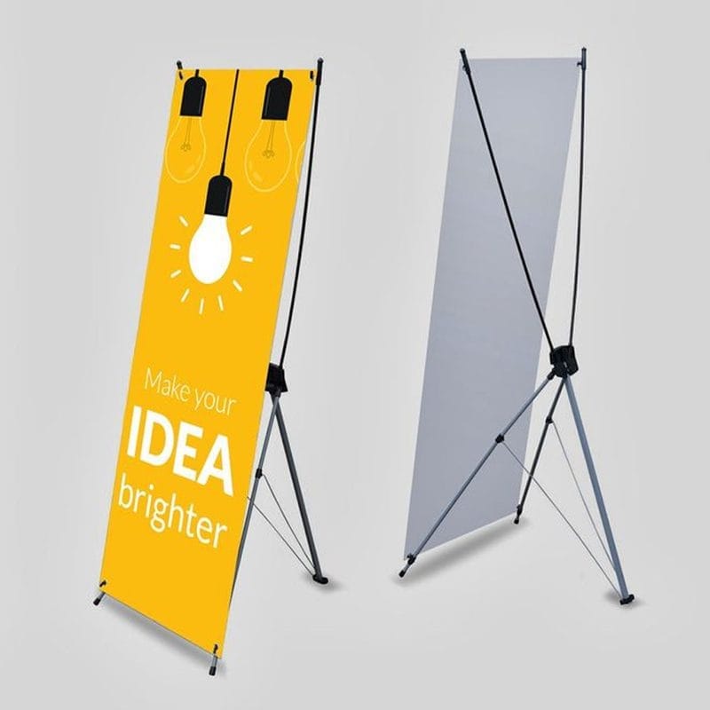 Alternative view of X Frame Banners (With Stand)