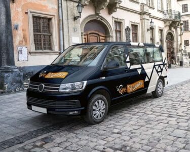 customized and eye-catching designs of vehicle wrap