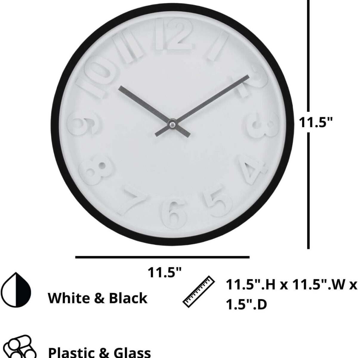 Alternative view of Kiera Grace Synchro Silent Round Wall Clock Set