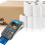 2 1/4 X 60' Thermal Paper Rolls, 50 Rolls (2 1/4 X 60 Feet, 2.25 x 60 Feet) Works with 2 1/4 x 75 & 80 Feet Rolls/Machine Also.