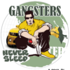 "Gangsters Never Sleep T-Shirt Design - Embrace the Night - Product Image"