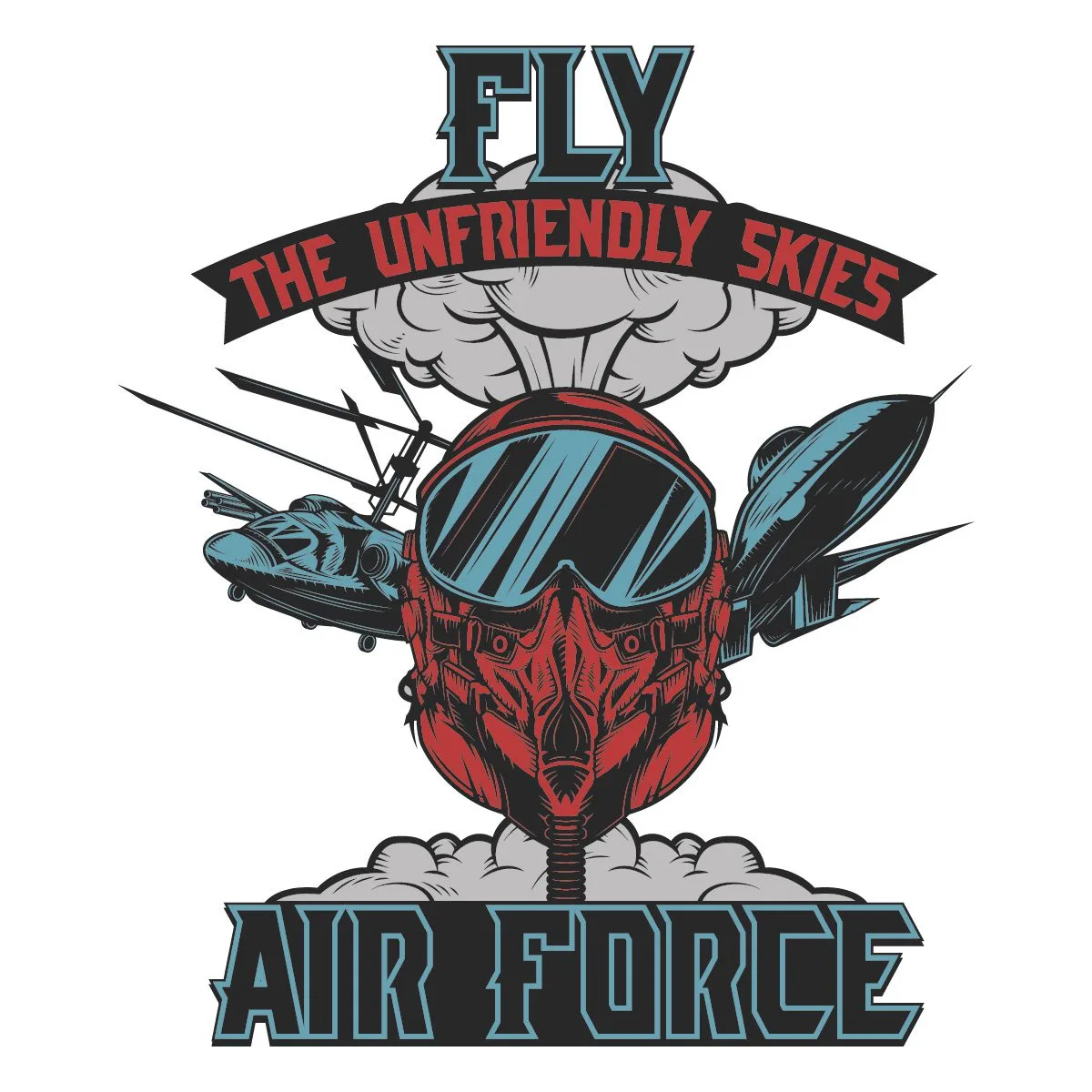 "Air Force T-Shirt Design - Proud Military Apparel - Product Image"