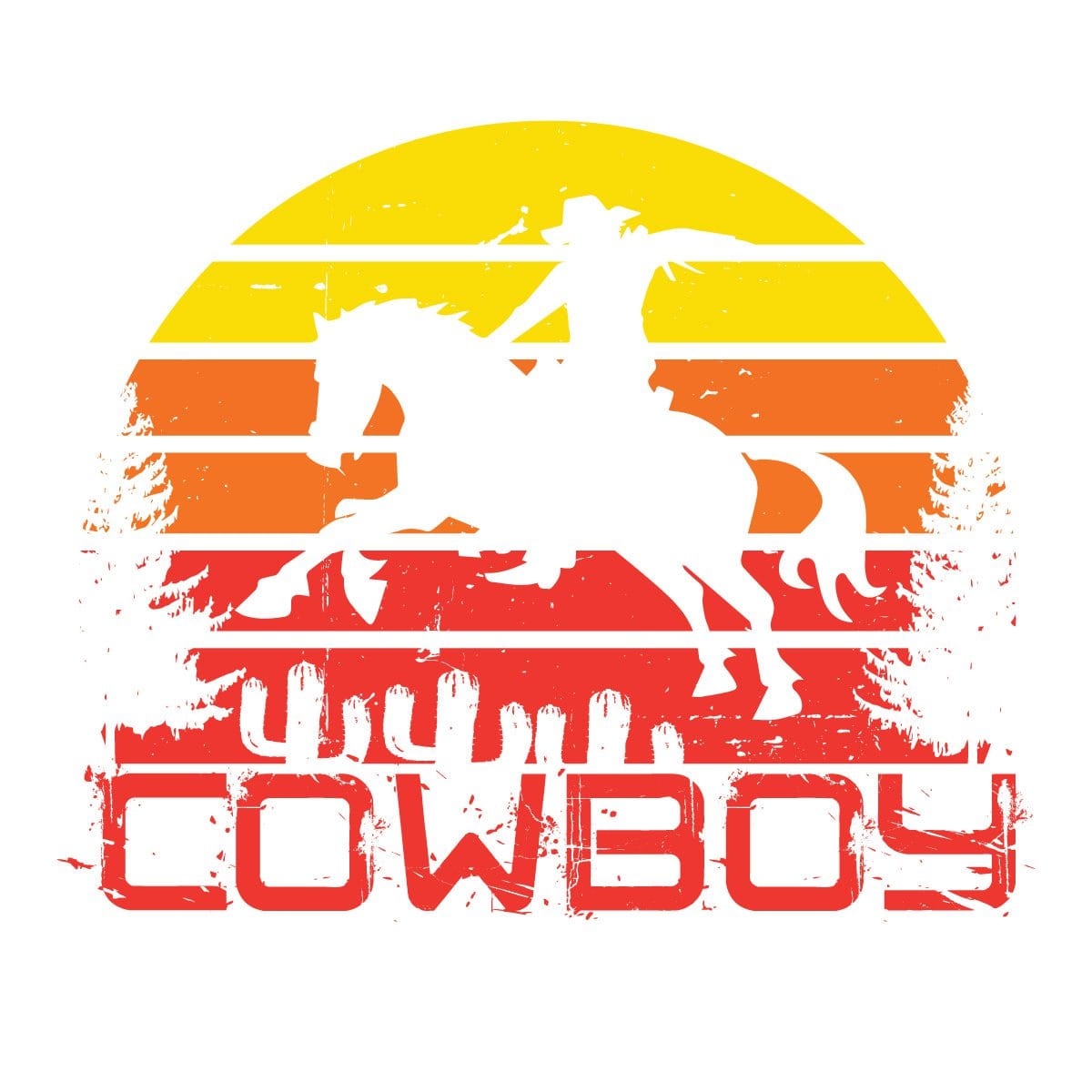 "Cowboy T-Shirt Design - Embrace the Wild West - Product Image"