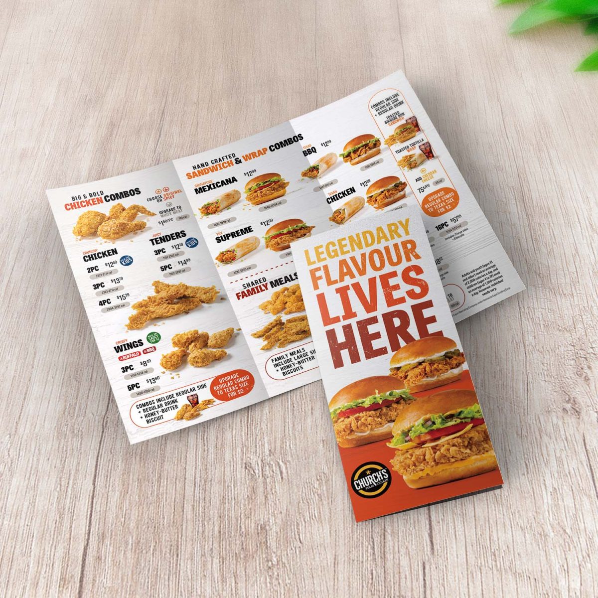 Church's Brochures / Menu