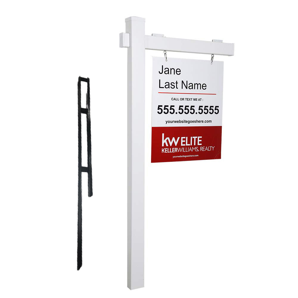 Real Estate Sign PVC Post