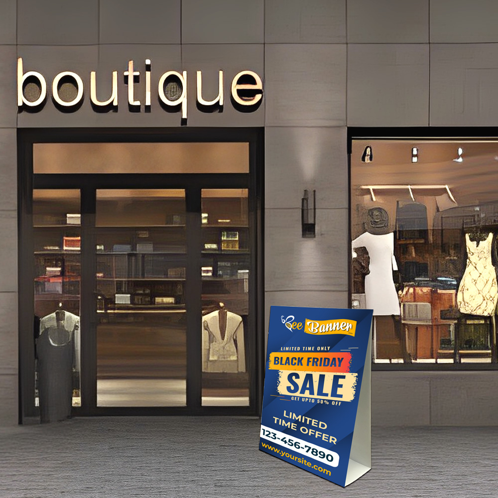 Alternative view of Coroplast A-Shape Sign