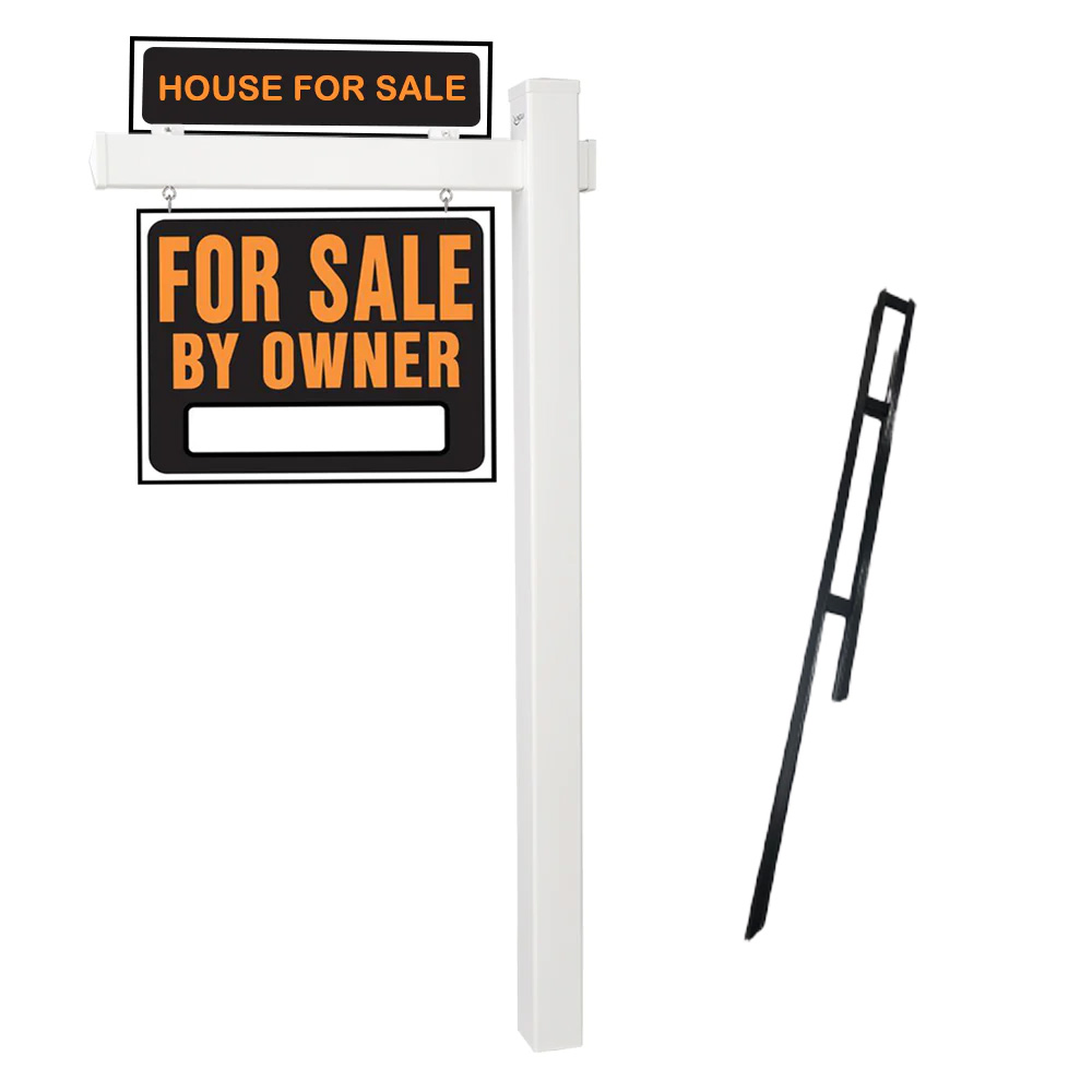 Alternative view of Real Estate Sign PVC Post