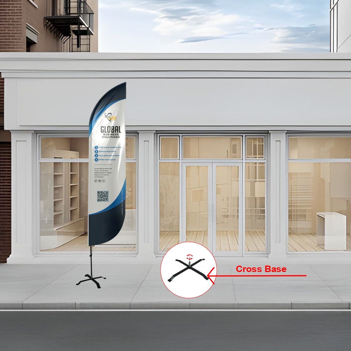 alternative view of feather flags