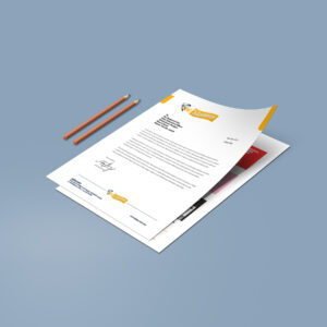 custom letterhead, bee banner