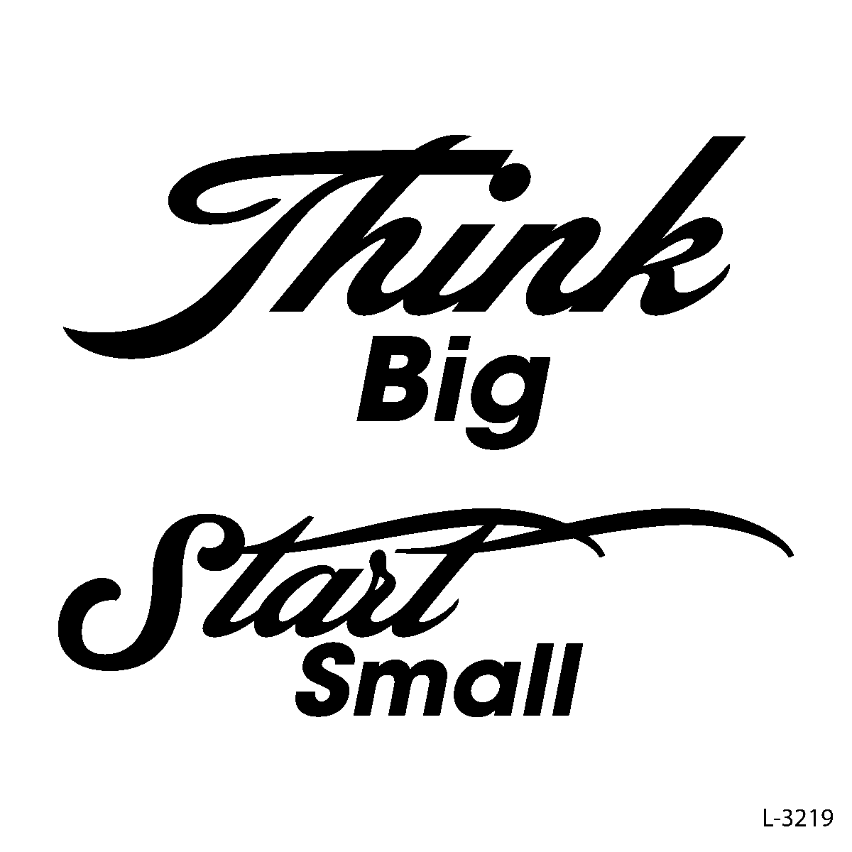 Think Big Start Small !