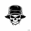 Skull Bucket Hat .