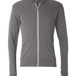 Unisex Triblend Lightweight Full-Zip Hooded Long Sleeve Tee - 3939