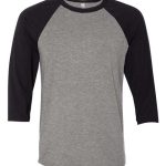 Unisex Three-Quarter Sleeve Baseball Tee - 3200