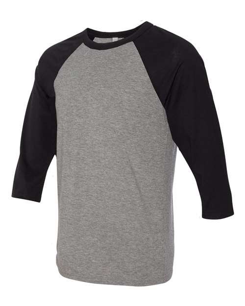 Alternative view of Unisex Three-Quarter Sleeve Baseball Tee - 3200