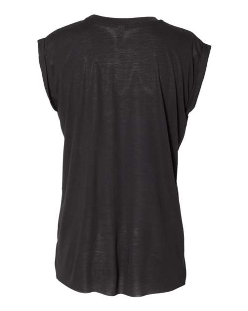 Alternative view of Women’s Flowy Rolled Cuffs Muscle Tee - 8804