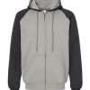 Fleece Raglan Hooded Full-Zip Sweatshirt - KF4048