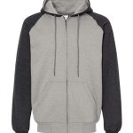 Fleece Raglan Hooded Full-Zip Sweatshirt - KF4048