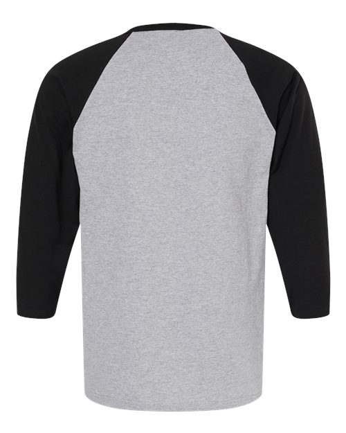 Alternative view of Raglan Three-Quarter Sleeve Baseball T-Shirt - 5540