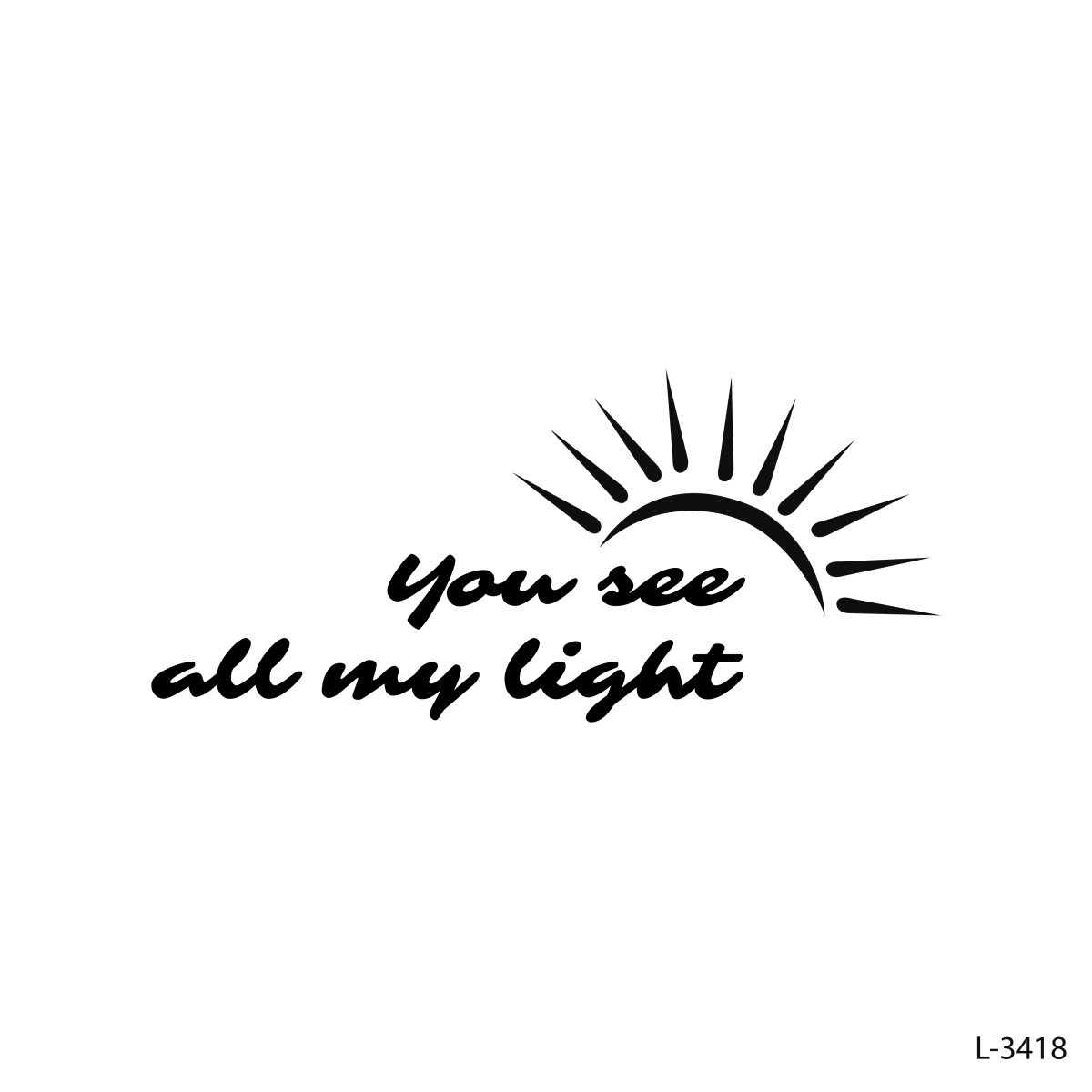 You See All My Light !