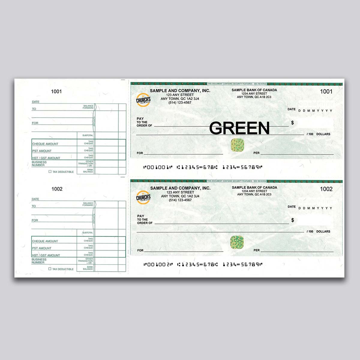 Church's  Cheque Printing Manual