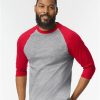 Unisex Heavy Cotton™ Raglan Three-Quarter Sleeve T-Shirt - 5700