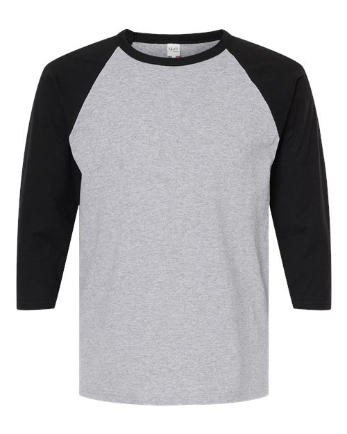 Alternative view of Raglan Three-Quarter Sleeve Baseball T-Shirt - 5540