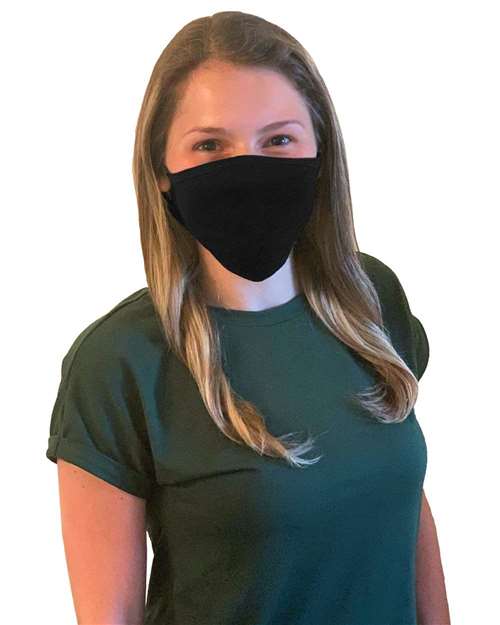 Alternative view of 100% Cotton Antimicrobial Triple Layer Adjustable Mask - 1004